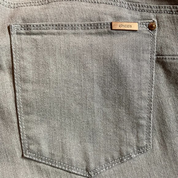 Chico's Jeans Chicos Sz 3 Lt Grey So Lifting Slim Leg Jeans Poshmark